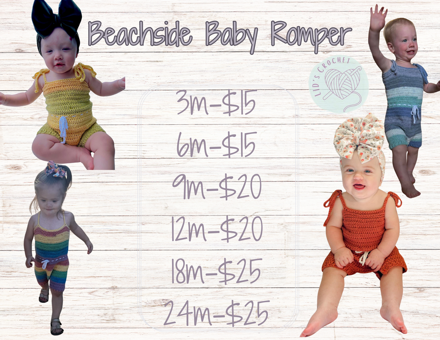 Beachside Baby Romper-Made to Order